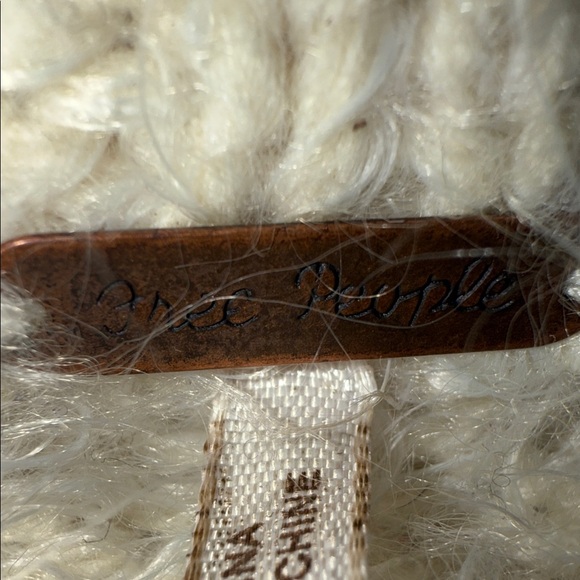 Free People Cream Fuzzy Cardigan, Small - Like New - Picture 4 of 8